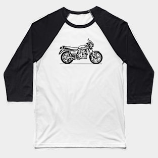 CX500 Motorcycle Sketch Art Baseball T-Shirt